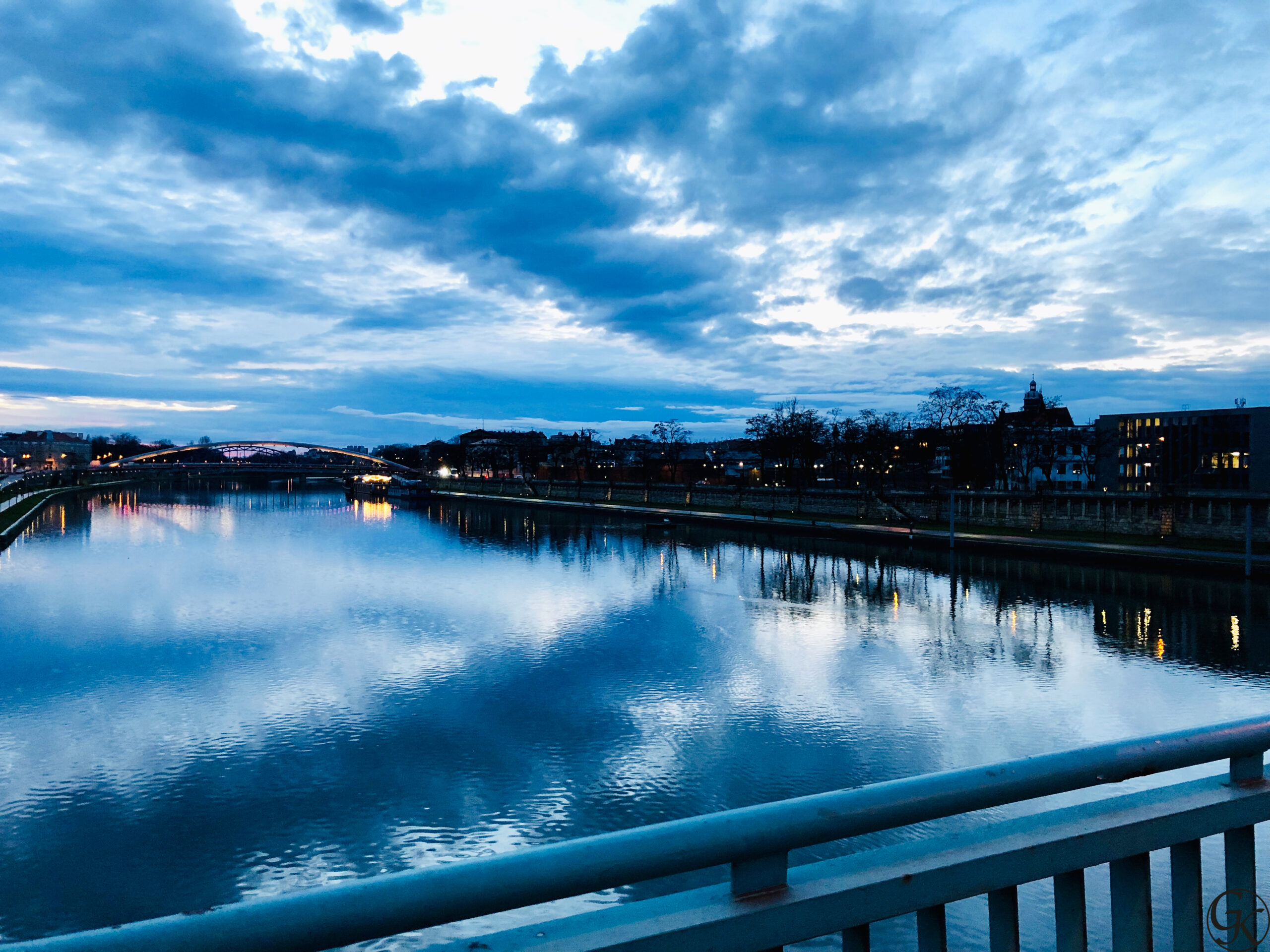 Blaue Stunde an der Weichsel