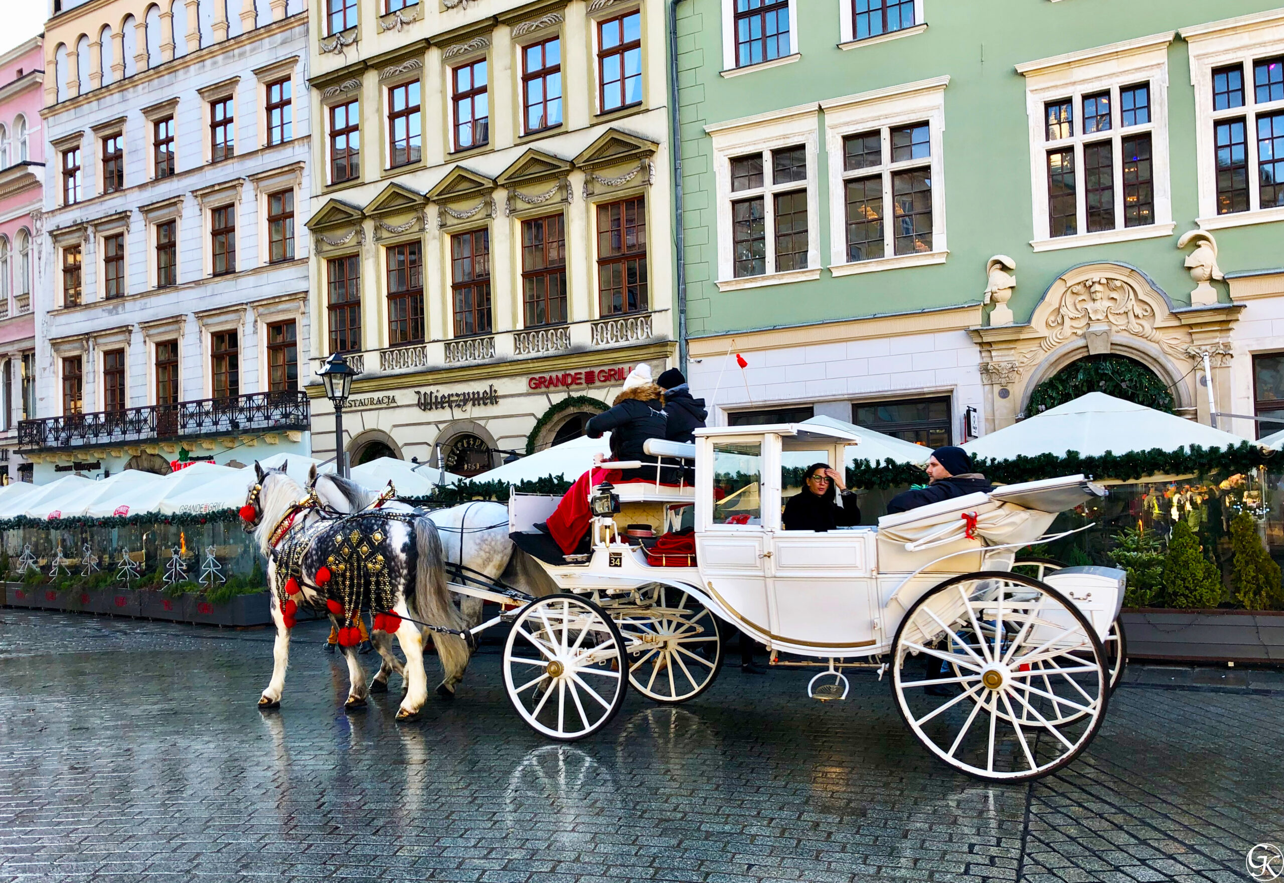 Pferdekutsche am Rynek Główny